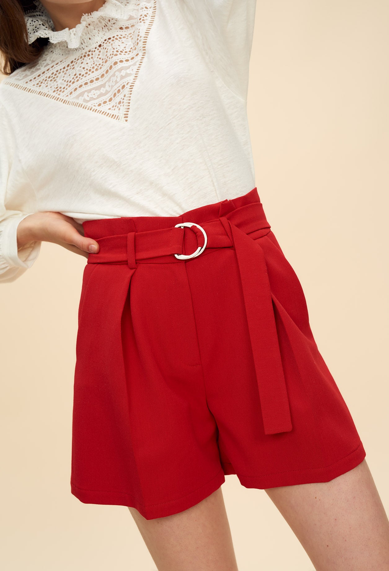 Short ceinture boucl doré Faume - seconde main