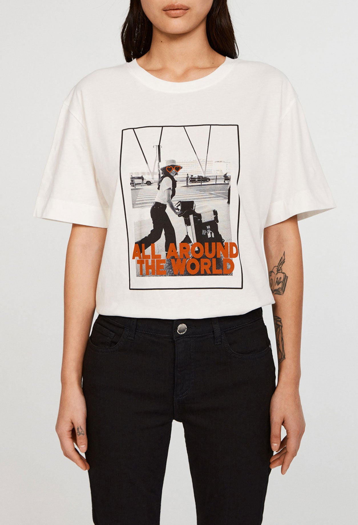 T-shirt sérigraphié en coton biologique Faume - seconde main