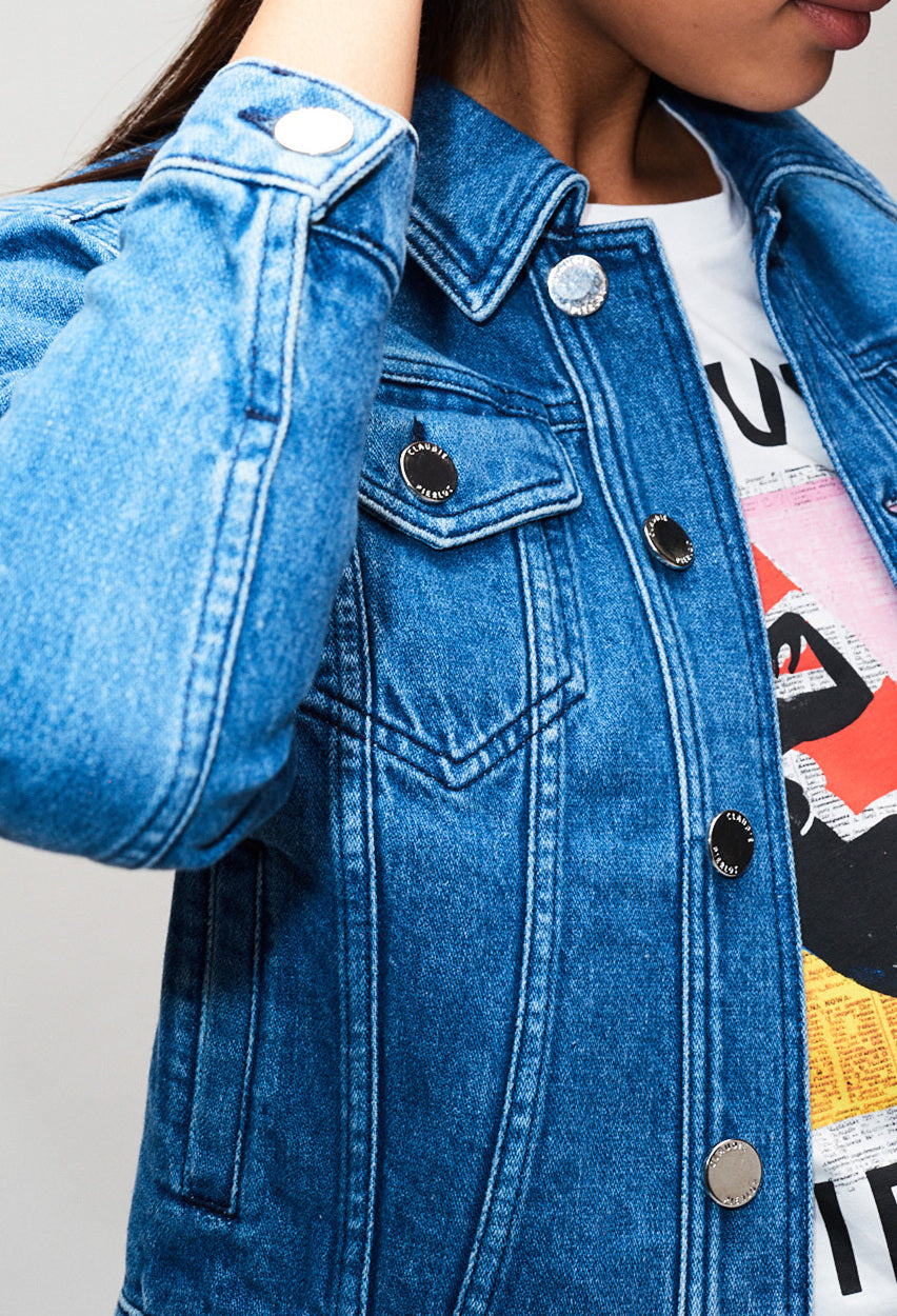 Veste en jean col à message Faume - seconde main