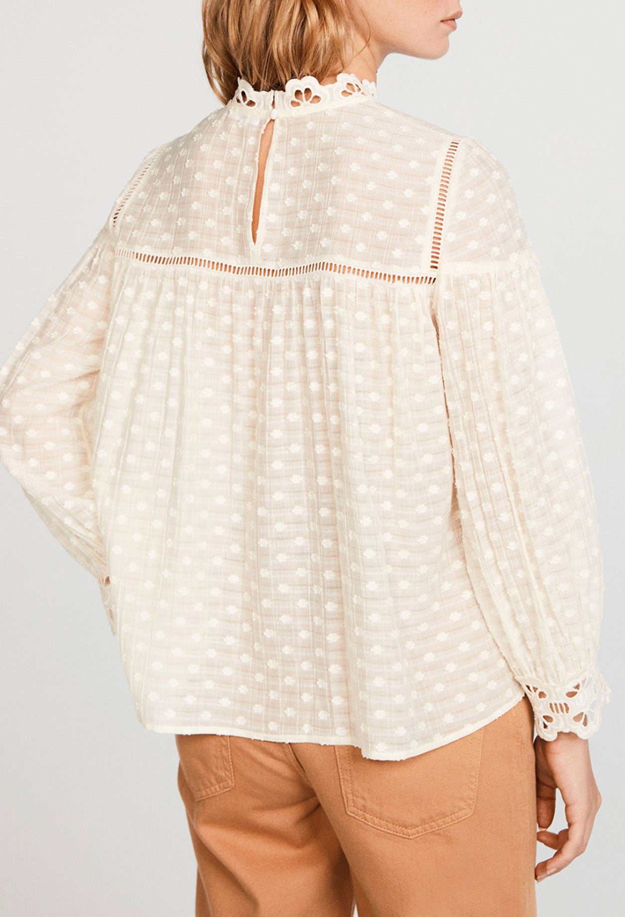 Blouse plumetis Faume - seconde main