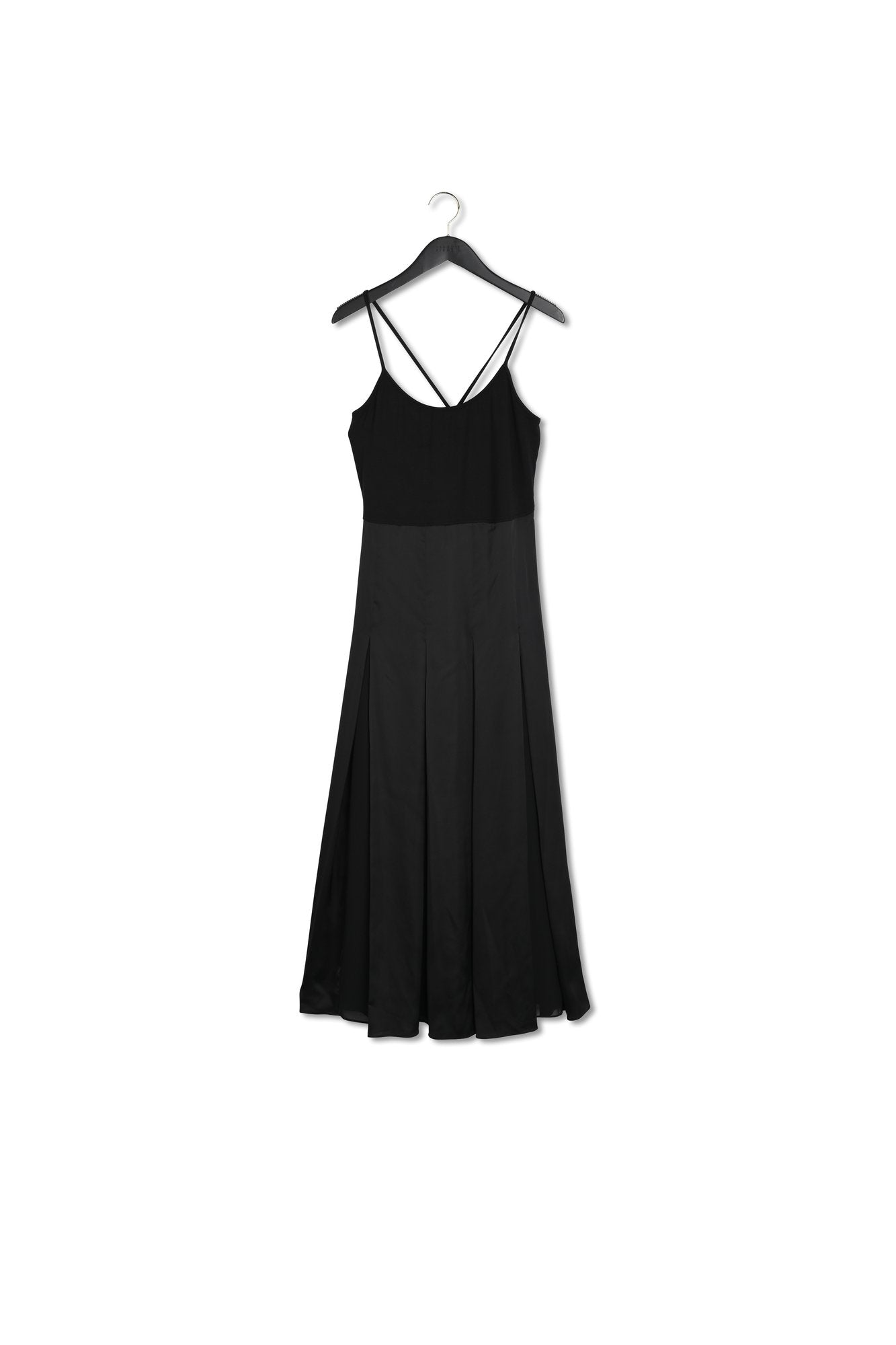 robe midi dos croisé noir Faume - seconde main