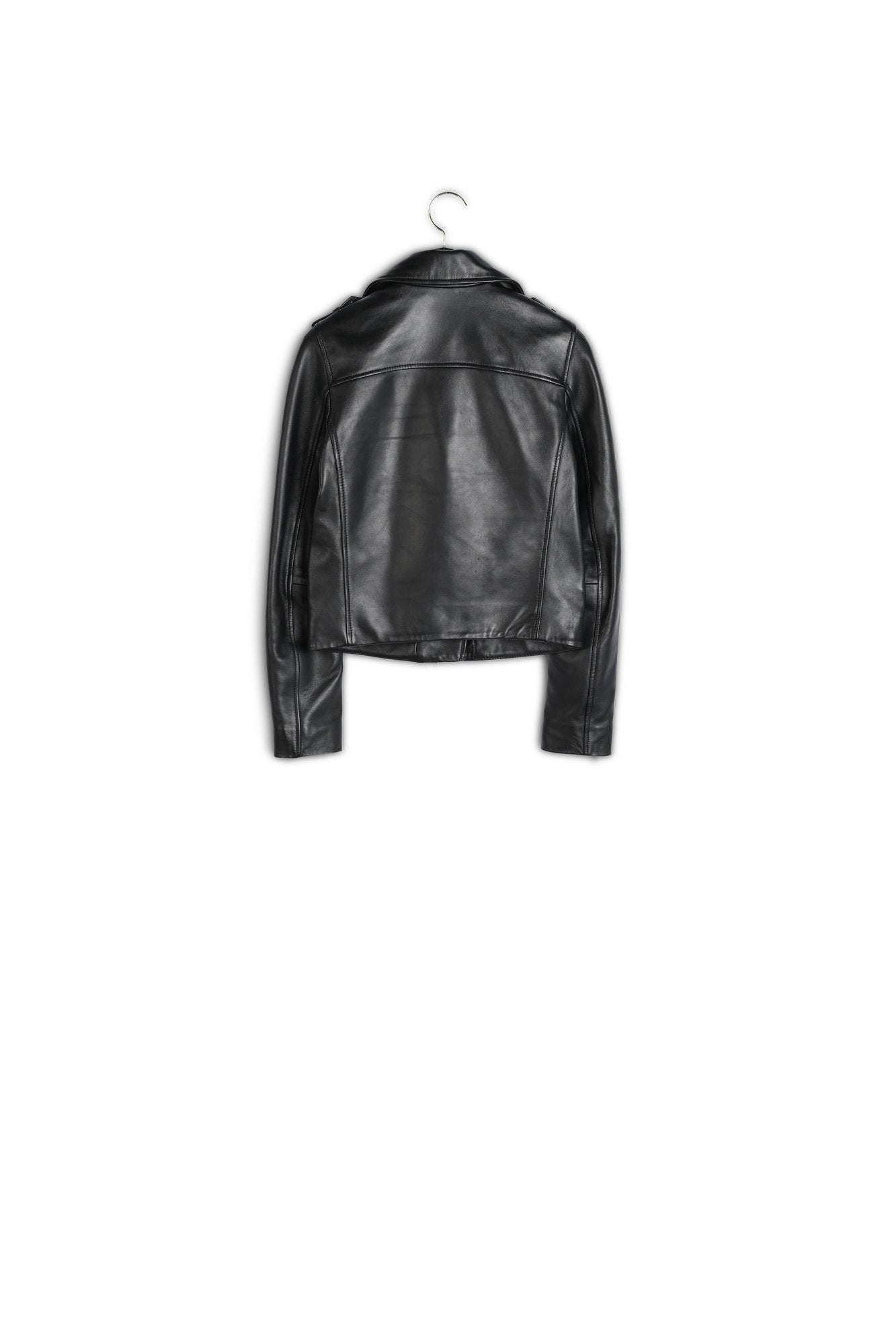 Veste cuir lisse noir Faume - seconde main