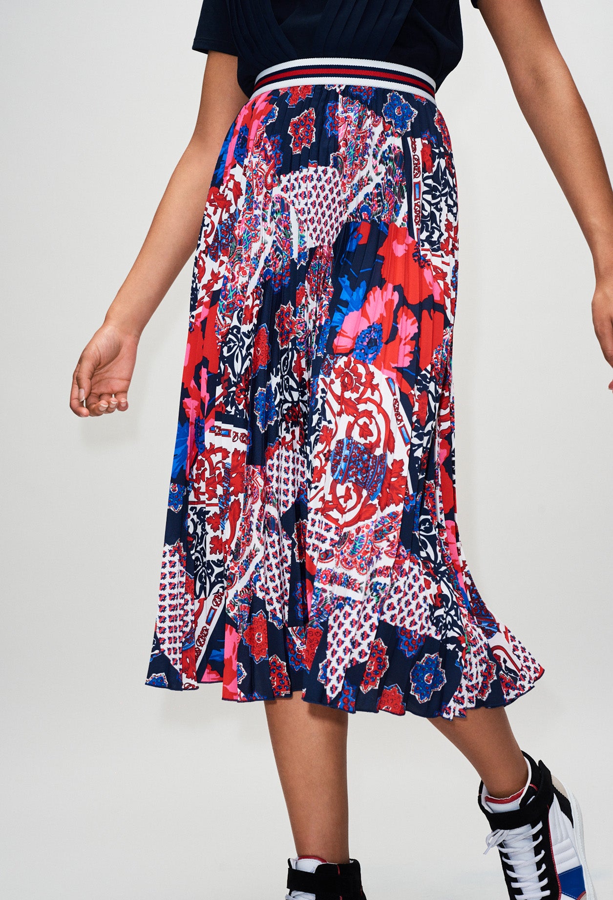 Jupe plissée imprimée foulard Faume - seconde main