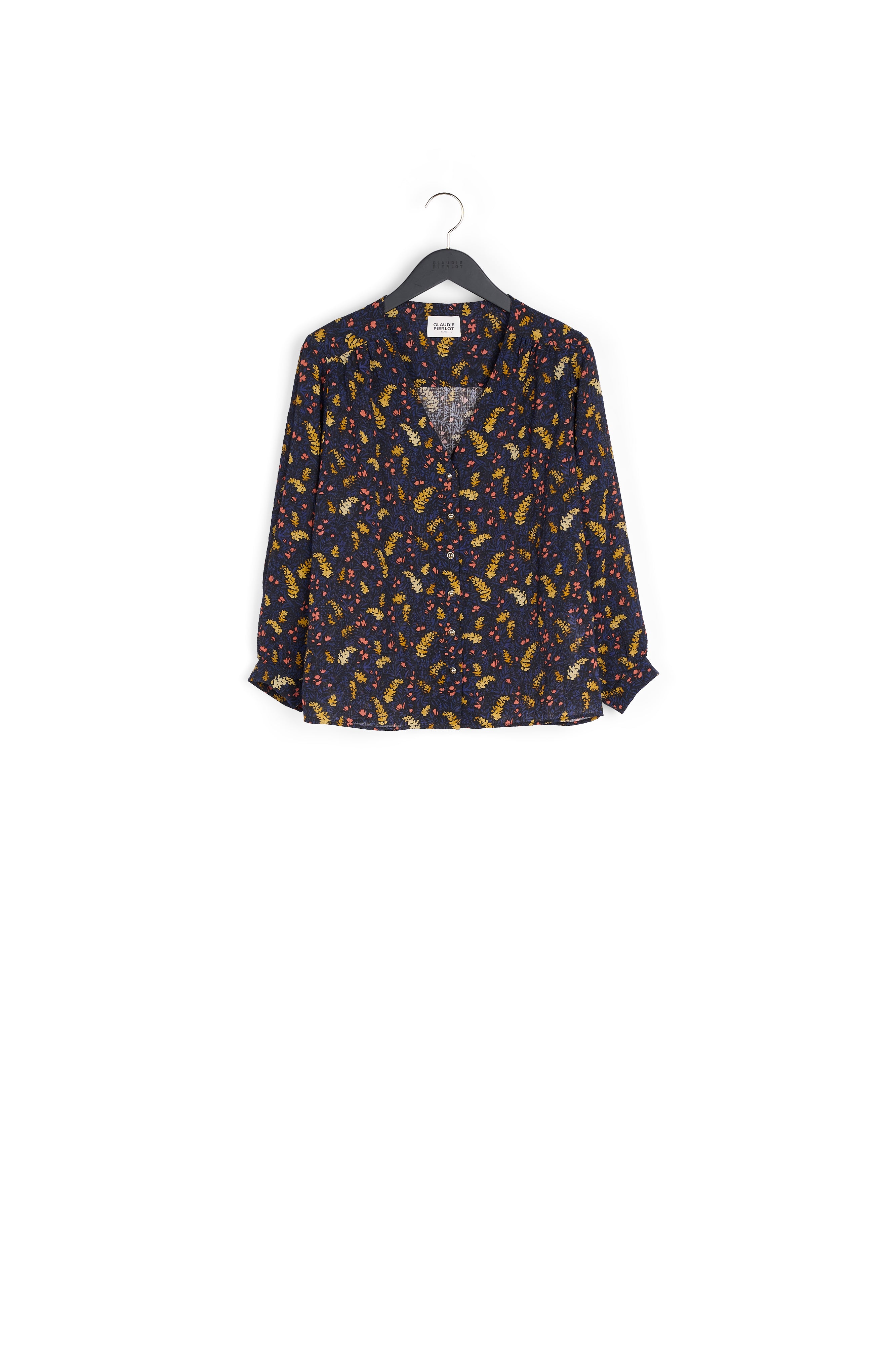 Chemisier imprimé feuilles Faume - seconde main