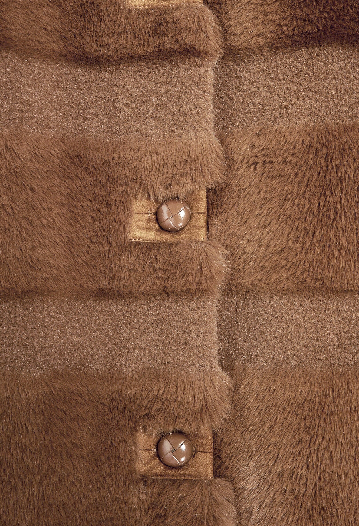 Manteau marron fausse fourrure Faume - seconde main