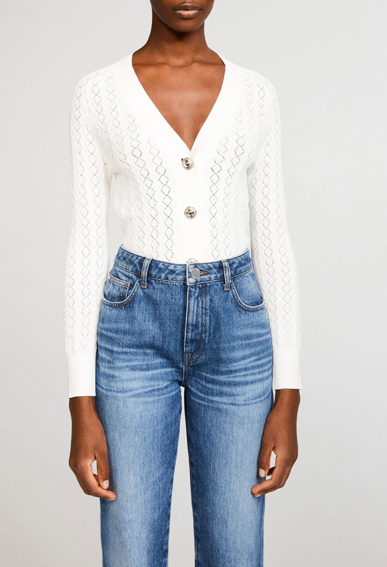 Cardigan en maille ajourée Faume - seconde main