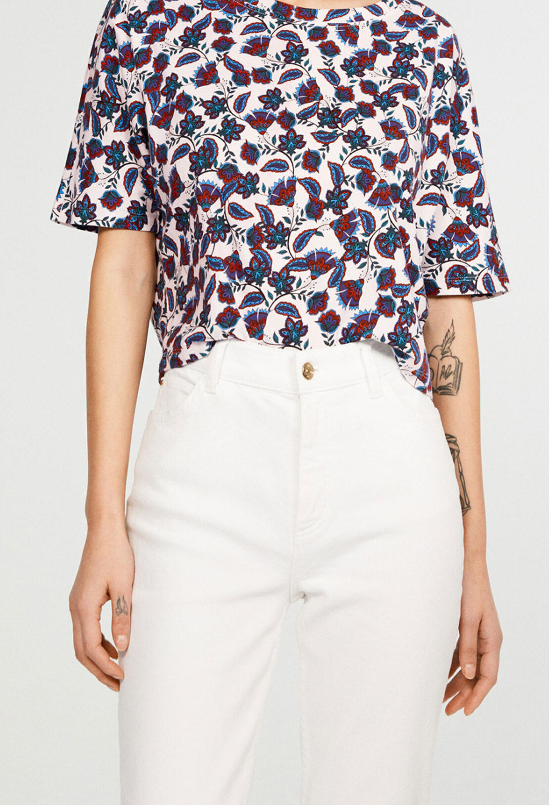 T-shirt sérigraphié en coton biologique Faume - seconde main