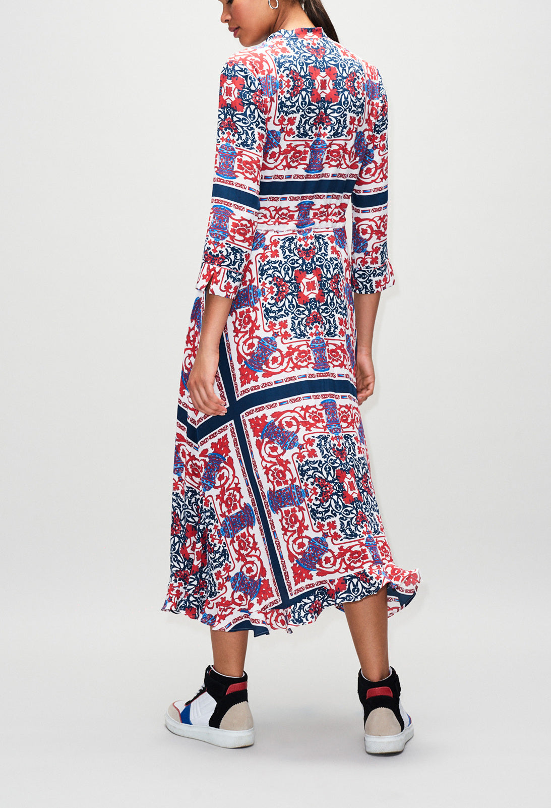 Robe longue imprimée foulard Faume - seconde main