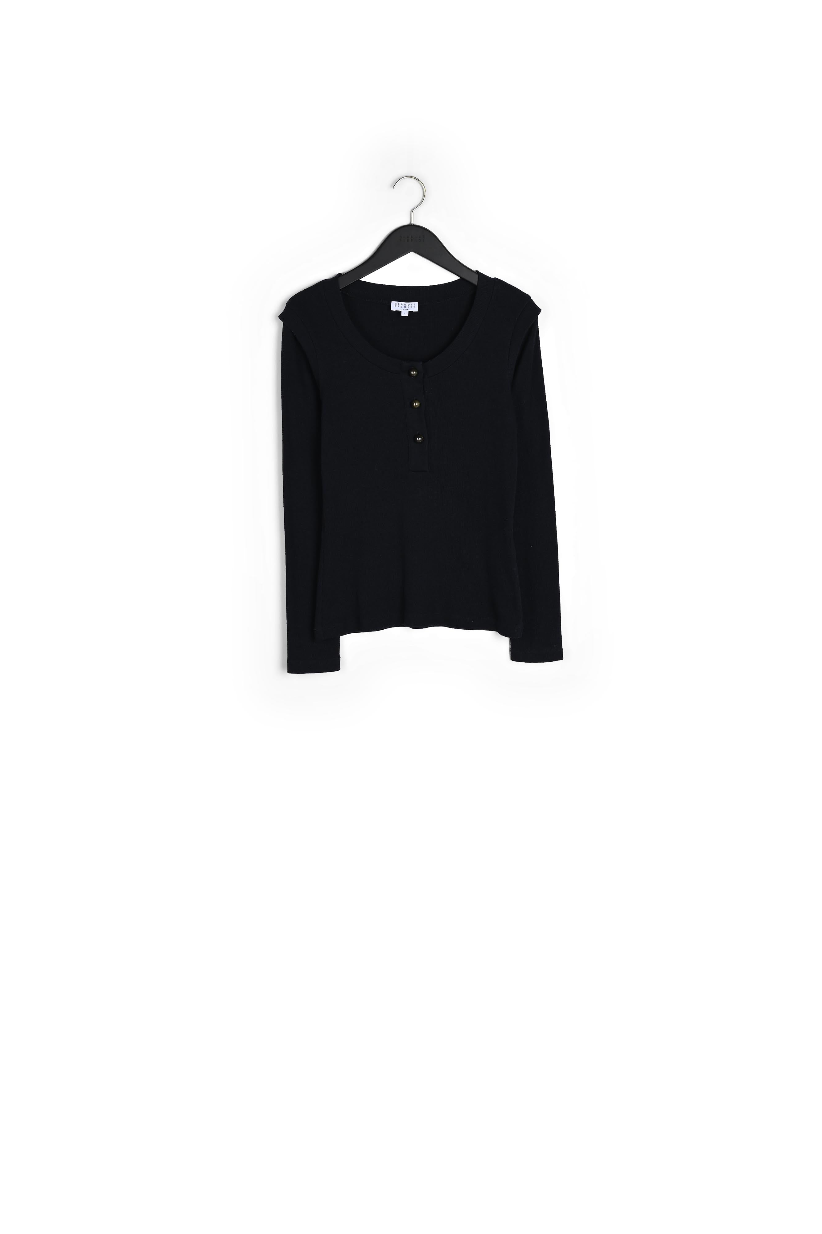 T-shirt manches longues encolure boutons Faume - seconde main