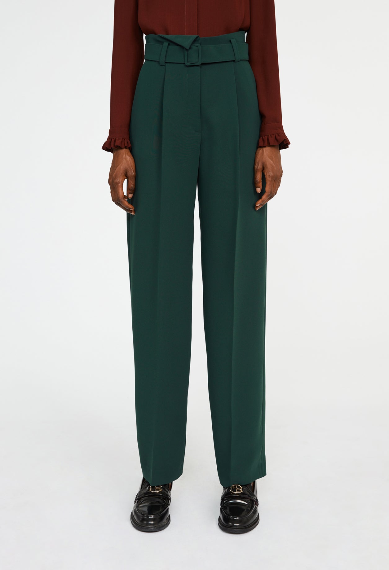 Pantalon tailleur ceinturé Faume - seconde main