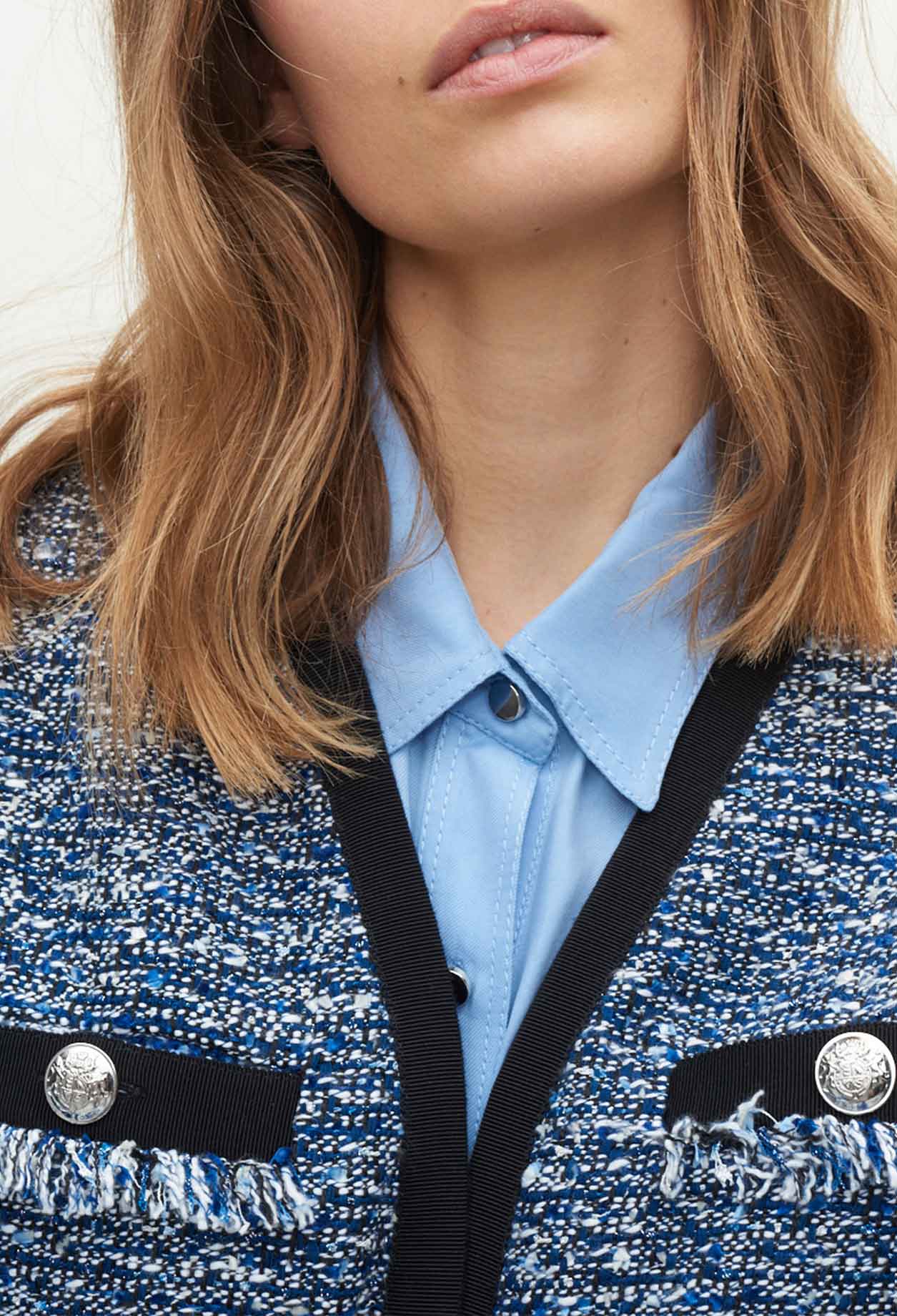 Veste tweed à galons Faume - seconde main