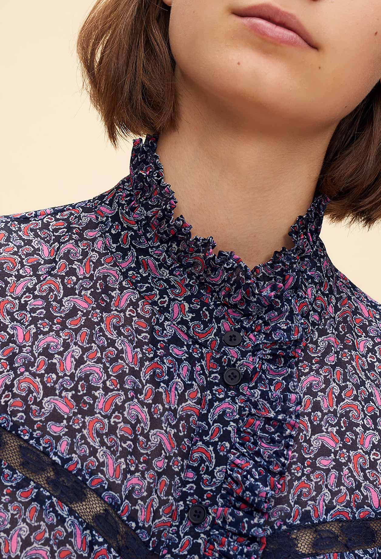 Chemise imprimée détails de volants Faume - seconde main