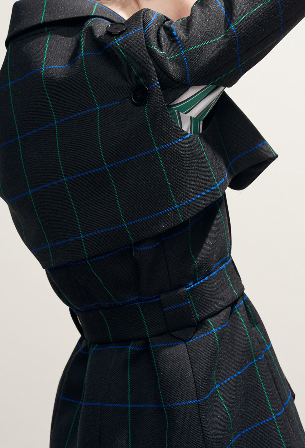 Trench à carreaux fenêtre Faume - seconde main