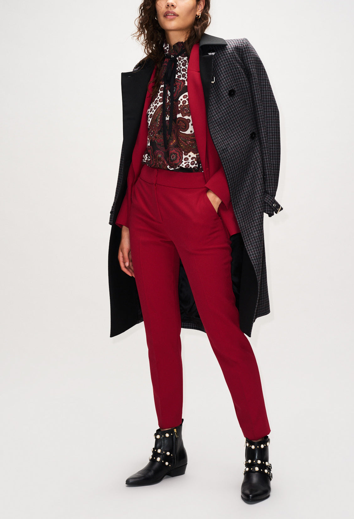 Top imprimé col lavallière Faume - seconde main