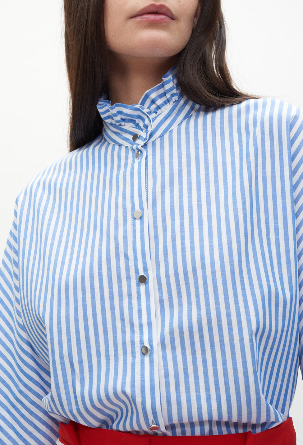 Chemise rayée à col froncé Faume - seconde main