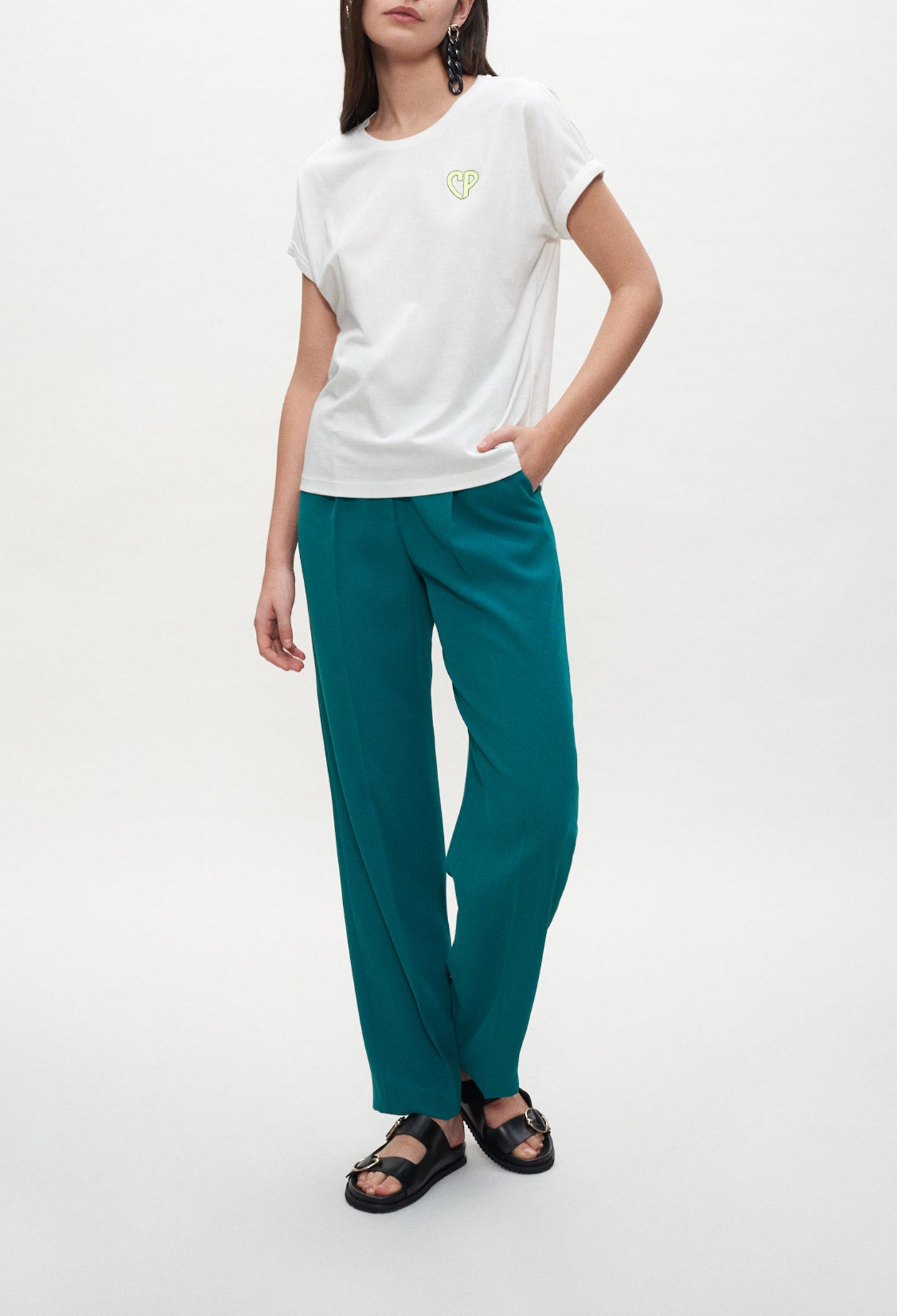 T-shirt blanc à manches courtes Faume - seconde main