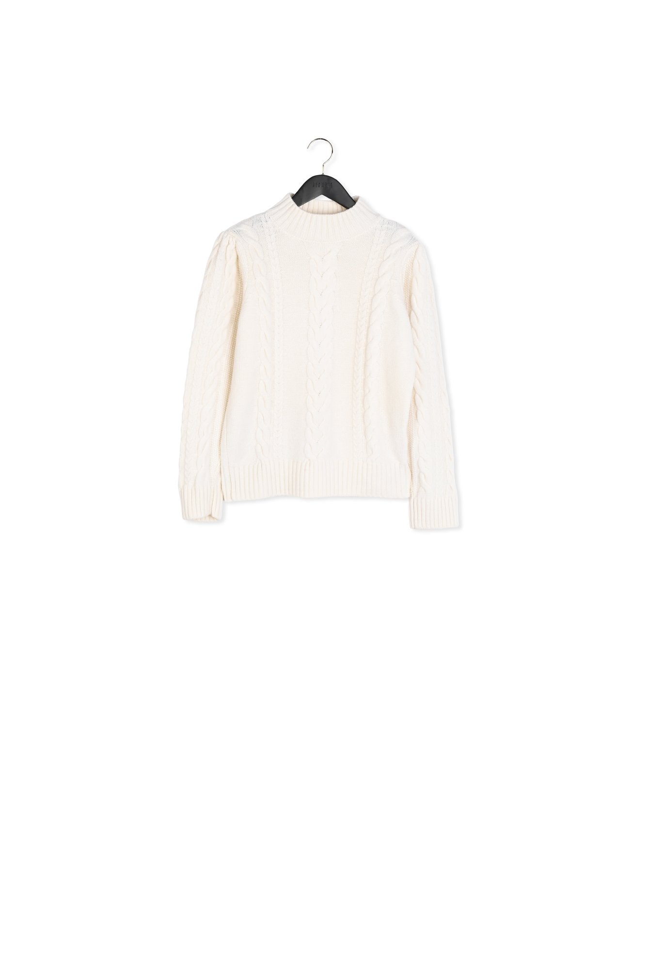 Pull maille torsadée écru Faume - seconde main