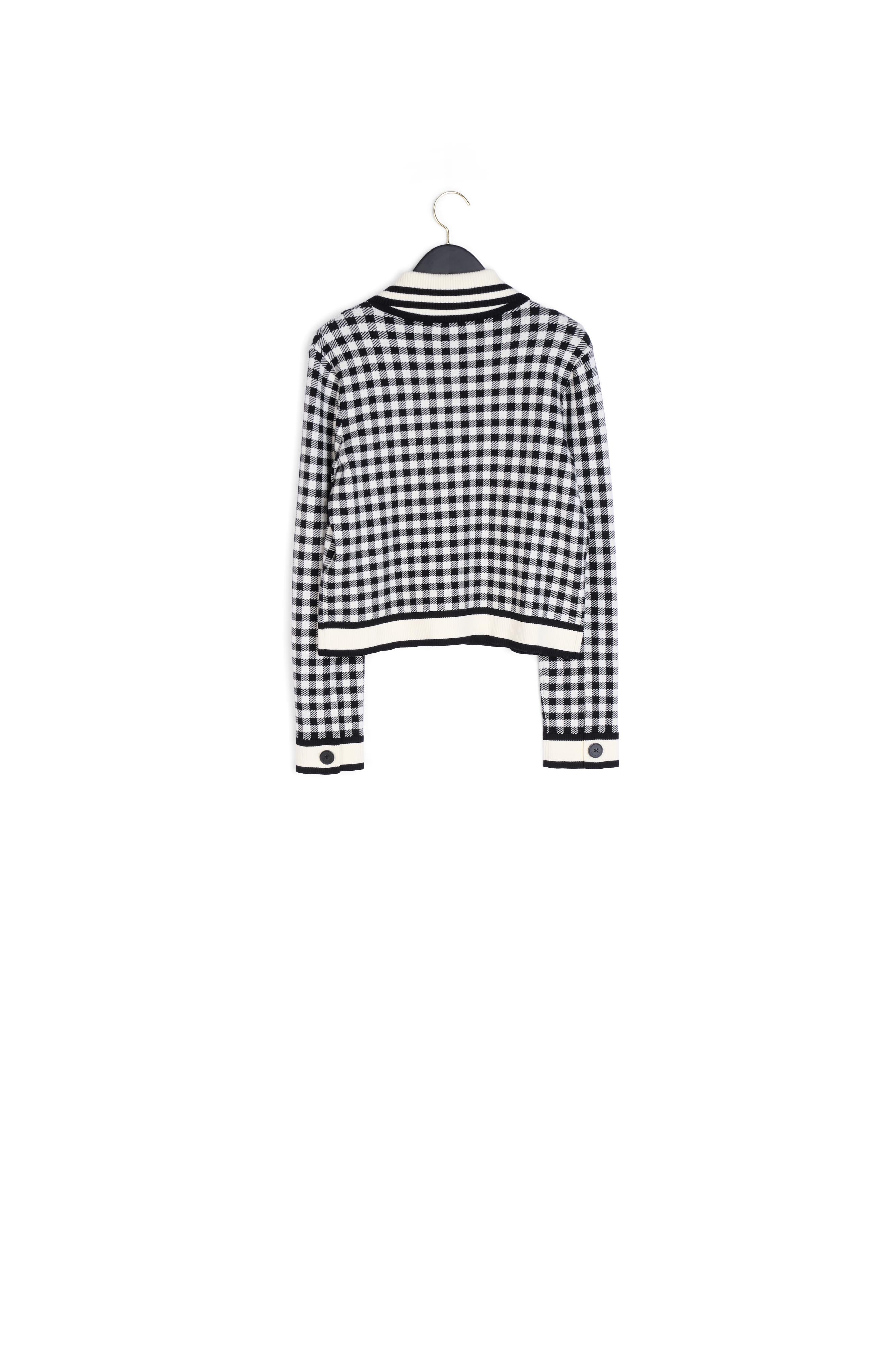 Cardigan vichy col claudine Faume - seconde main