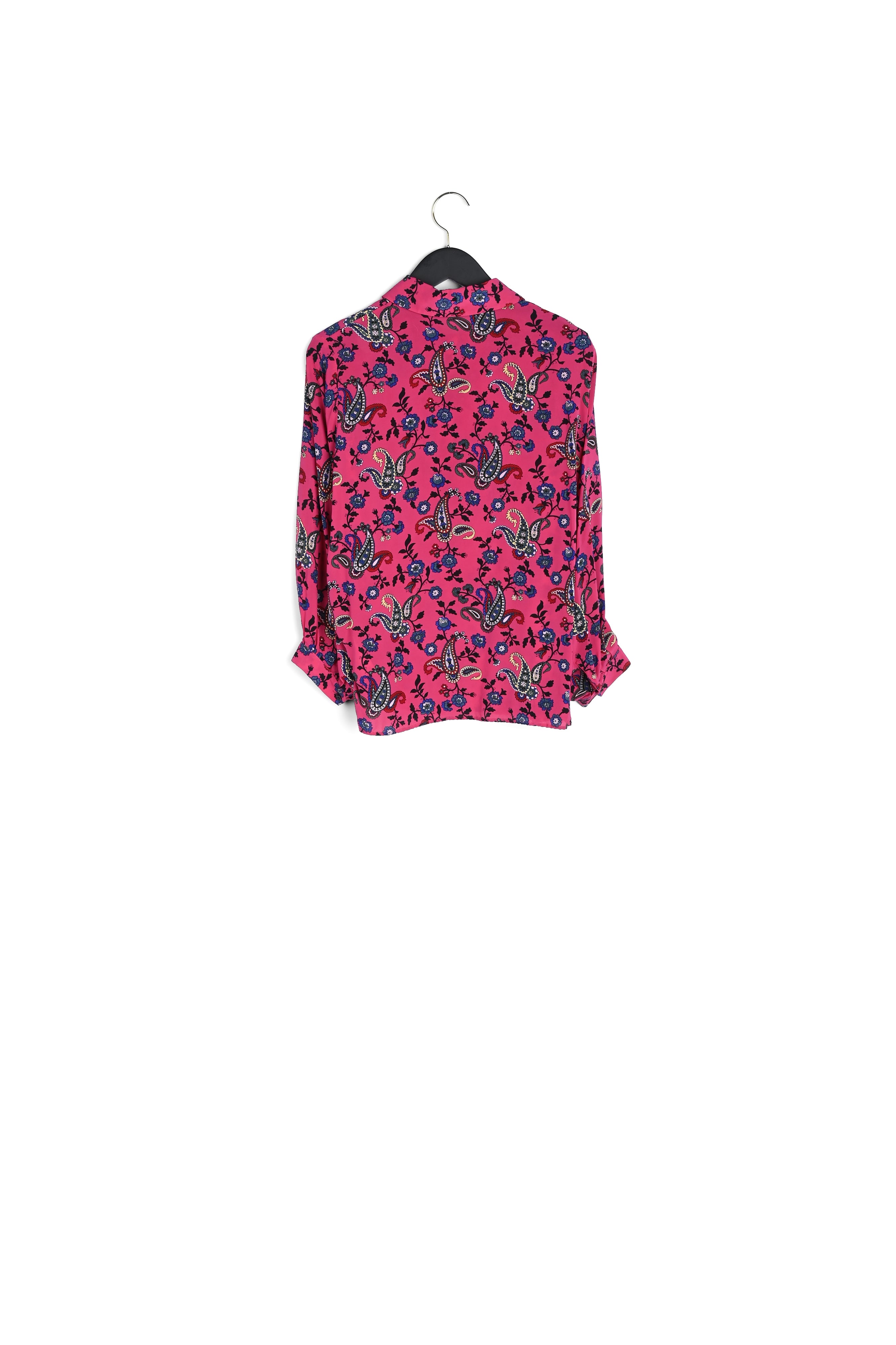 Chemise imprimée rose fuchsia Faume - seconde main