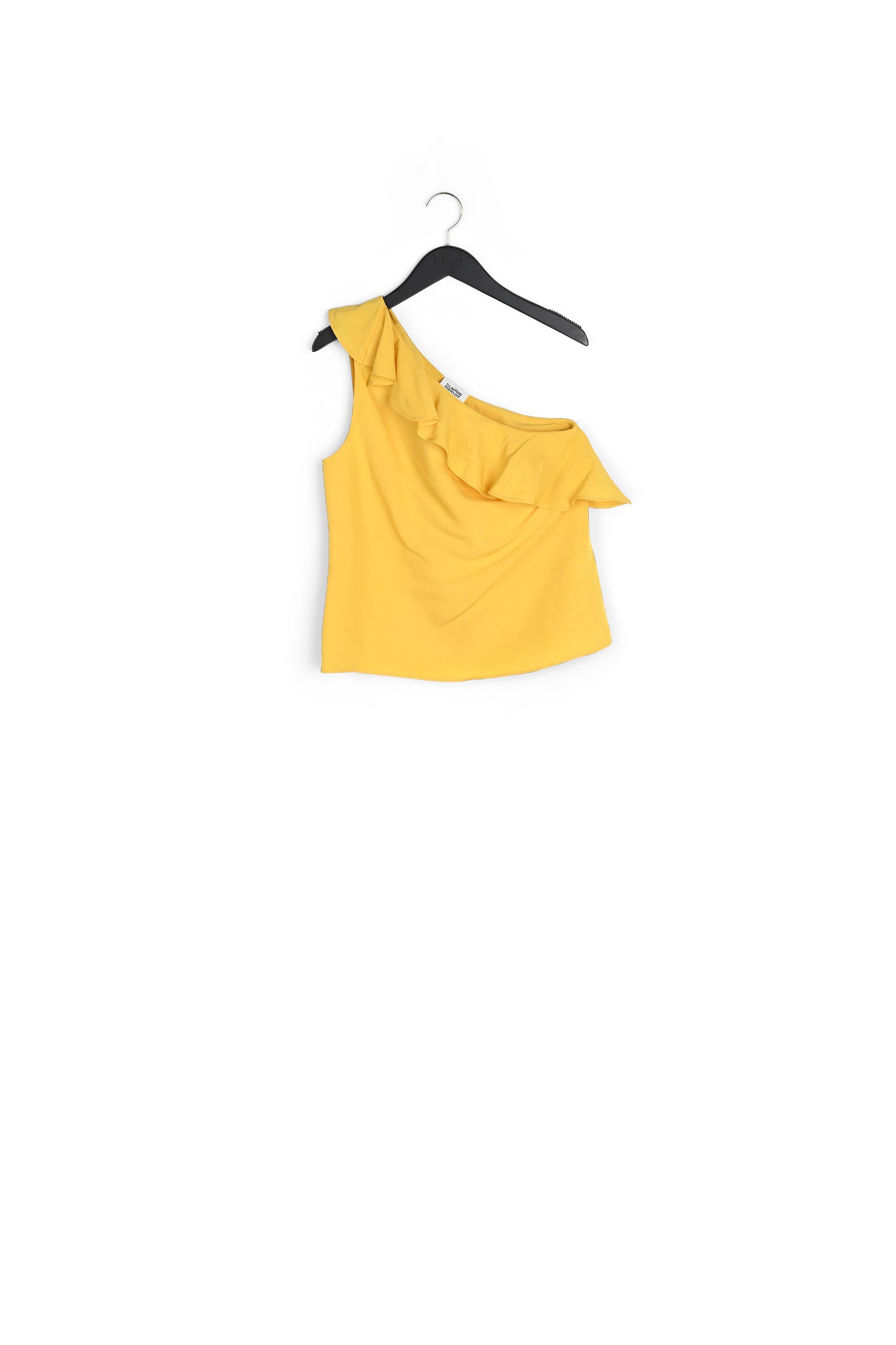 Top asymétrique jaune Faume - seconde main