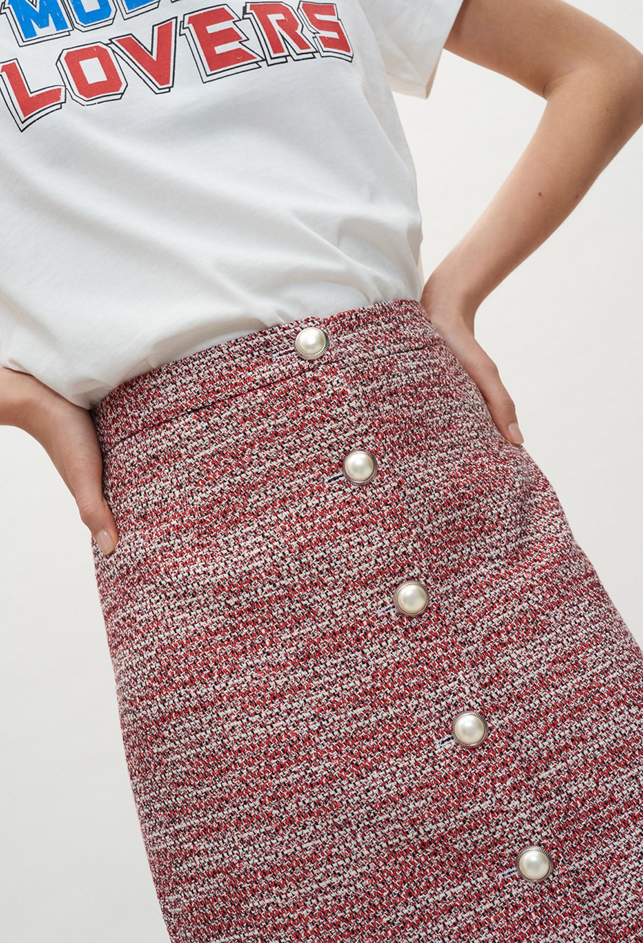 Jupe courte boutonnée Faume - seconde main