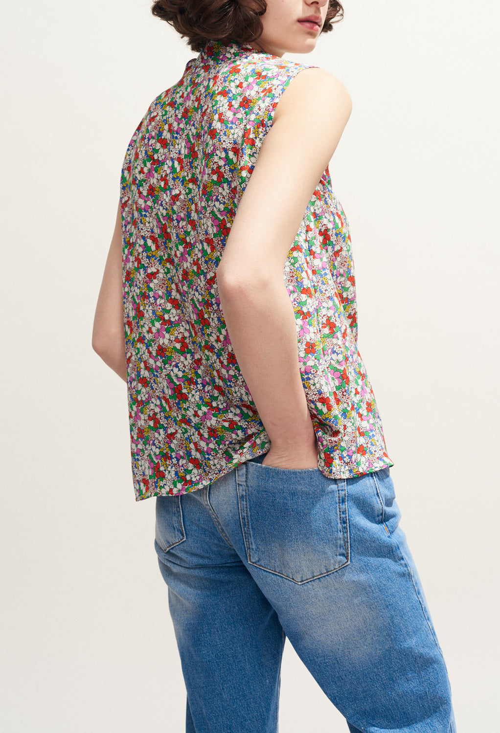 Top sans manches imprimé fleuri Faume - seconde main