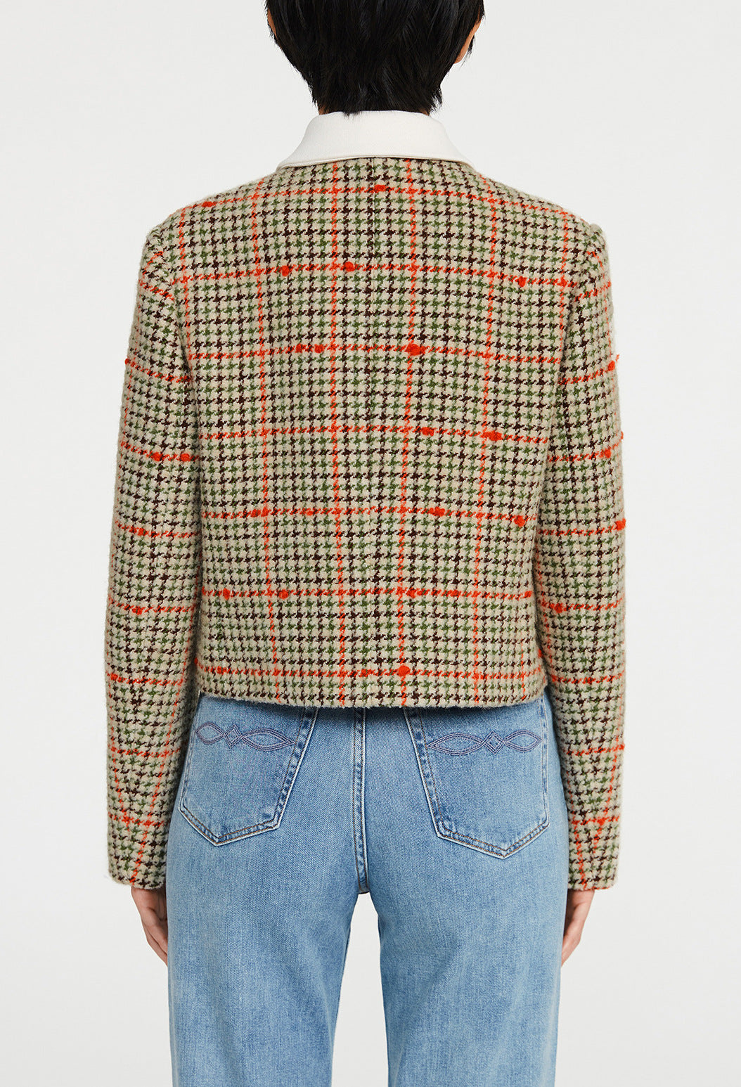 Veste à carreaux contrasté Faume - seconde main