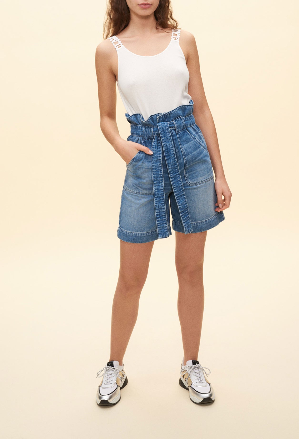 Short en denim à taille haute Faume - seconde main