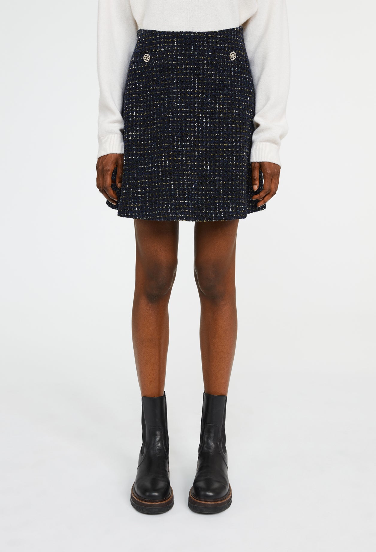 Jupe trapéze tweed Faume - seconde main