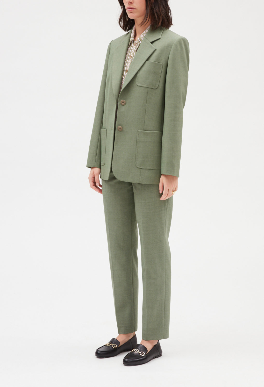 Veste tailleur kaki Faume - seconde main