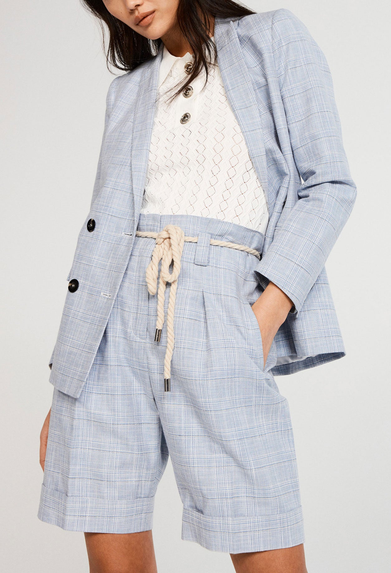 Blazer croisé en coton biologique Faume - seconde main