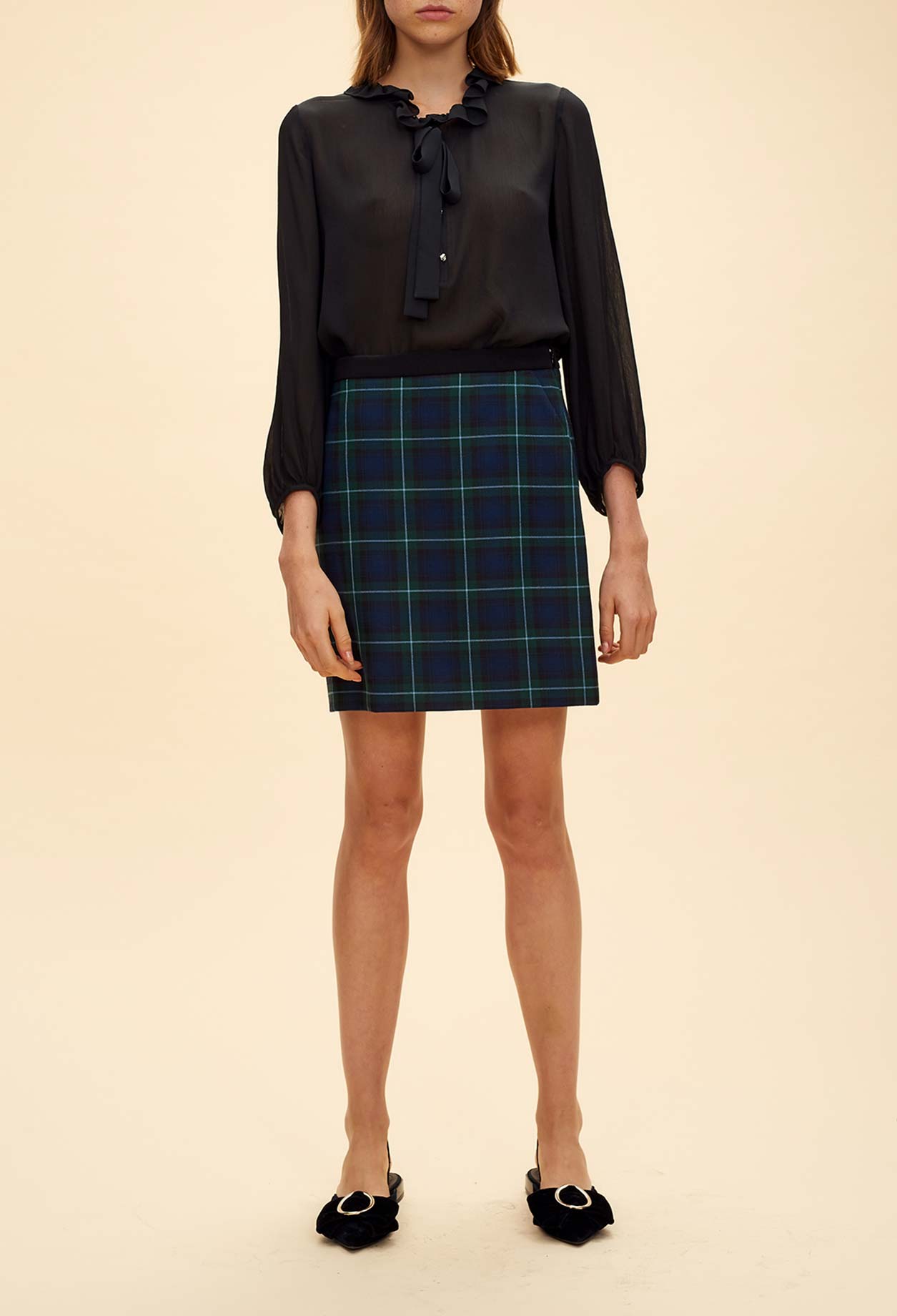 Jupe courte à carreaux Faume - seconde main