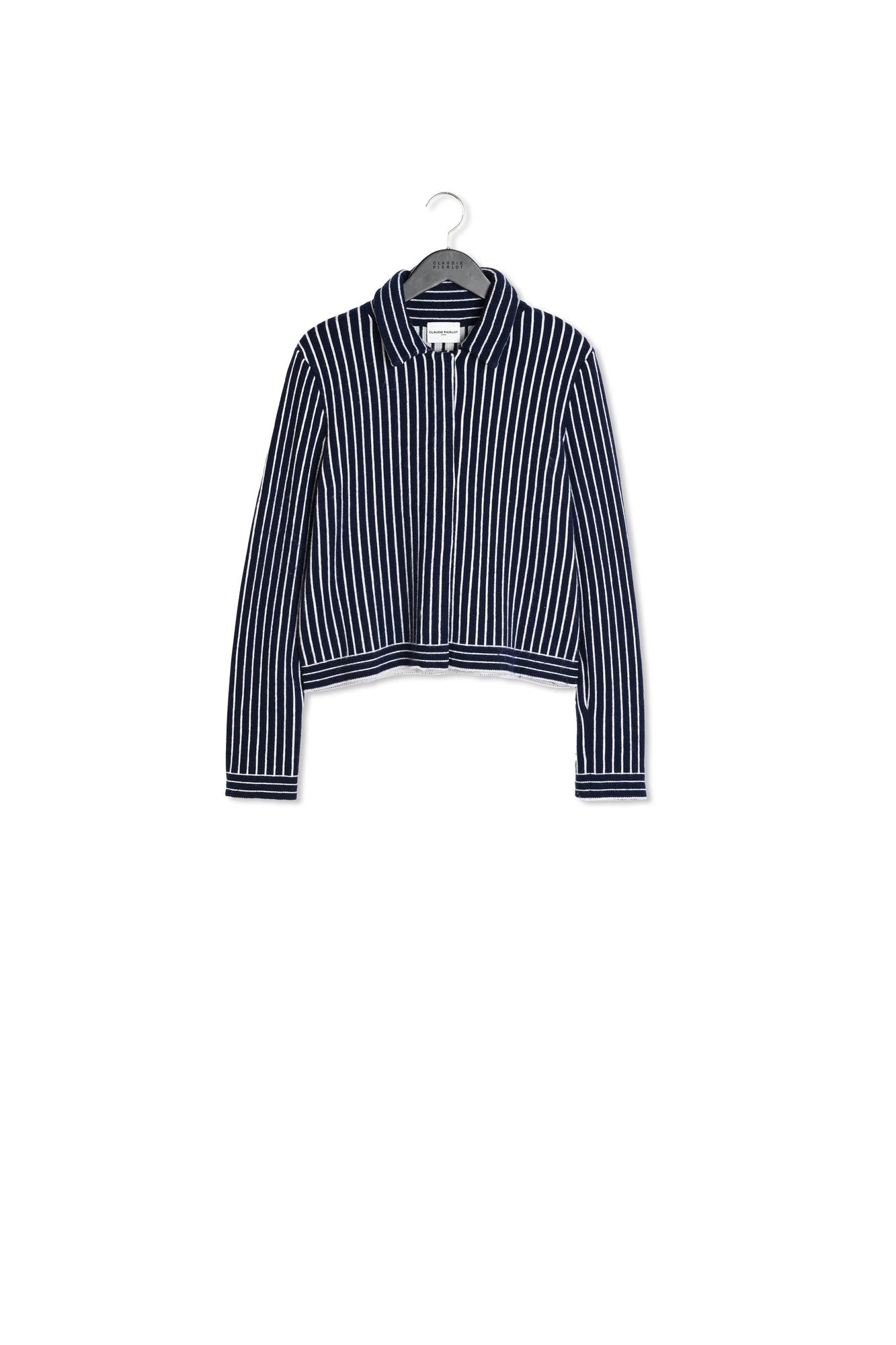 Cardigan maille rayures Faume - seconde main