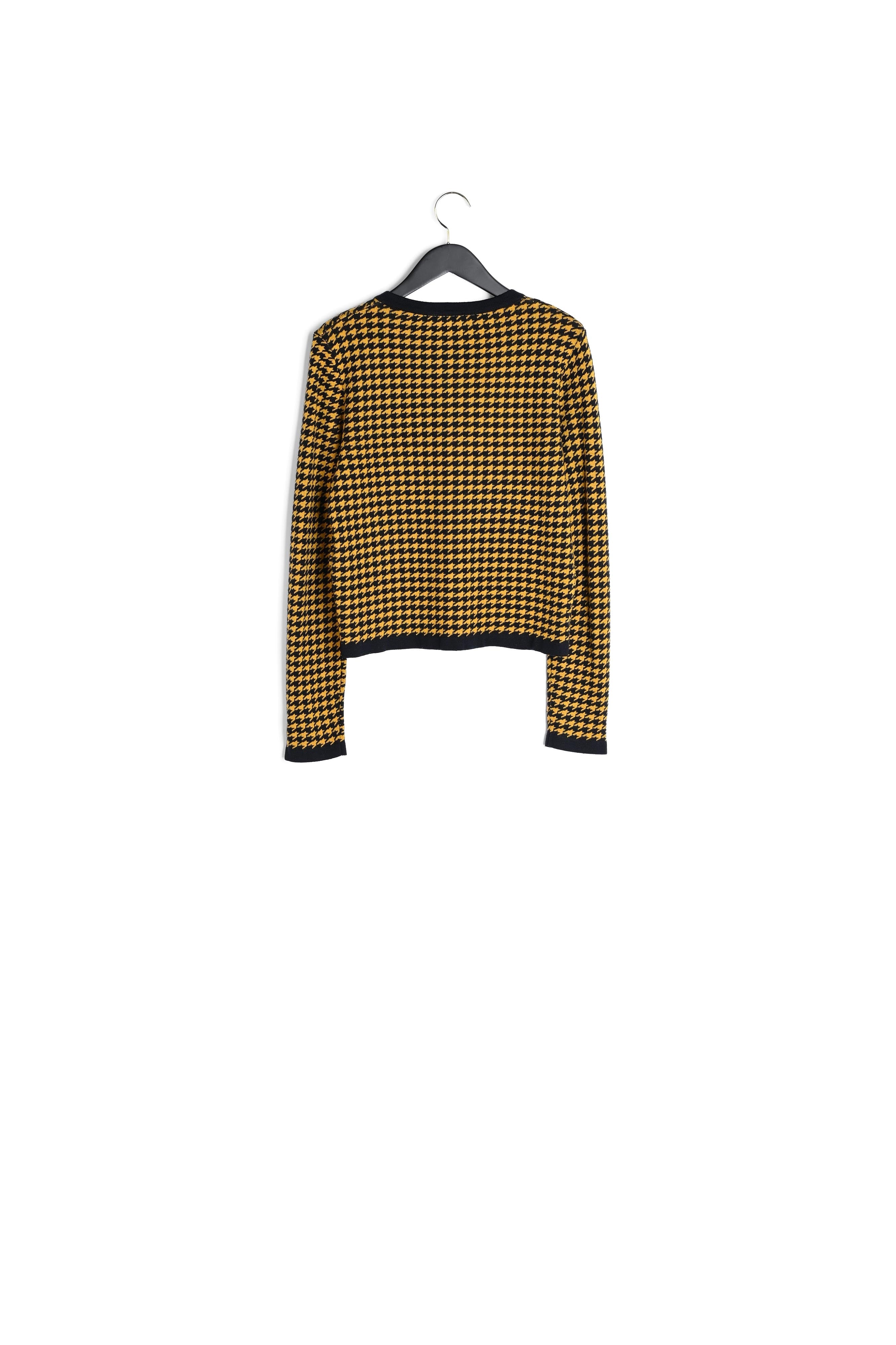 Cardigan court motif pied de poule Faume - seconde main