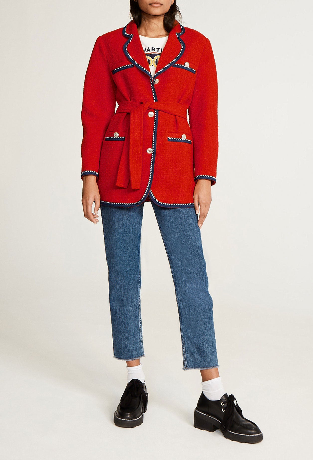 Manteau en tweed Faume - seconde main