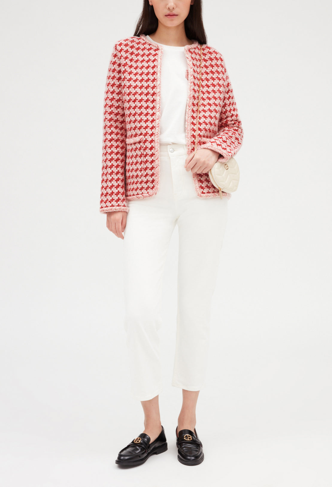 Cardigan maille effet tweed Faume - seconde main