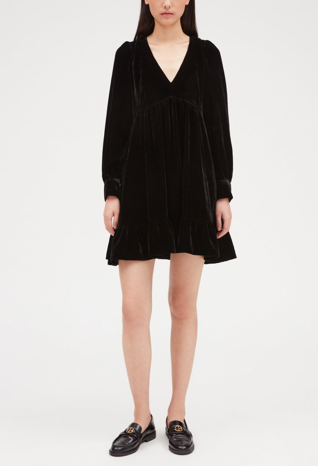 Robe courte velours noir Faume - seconde main