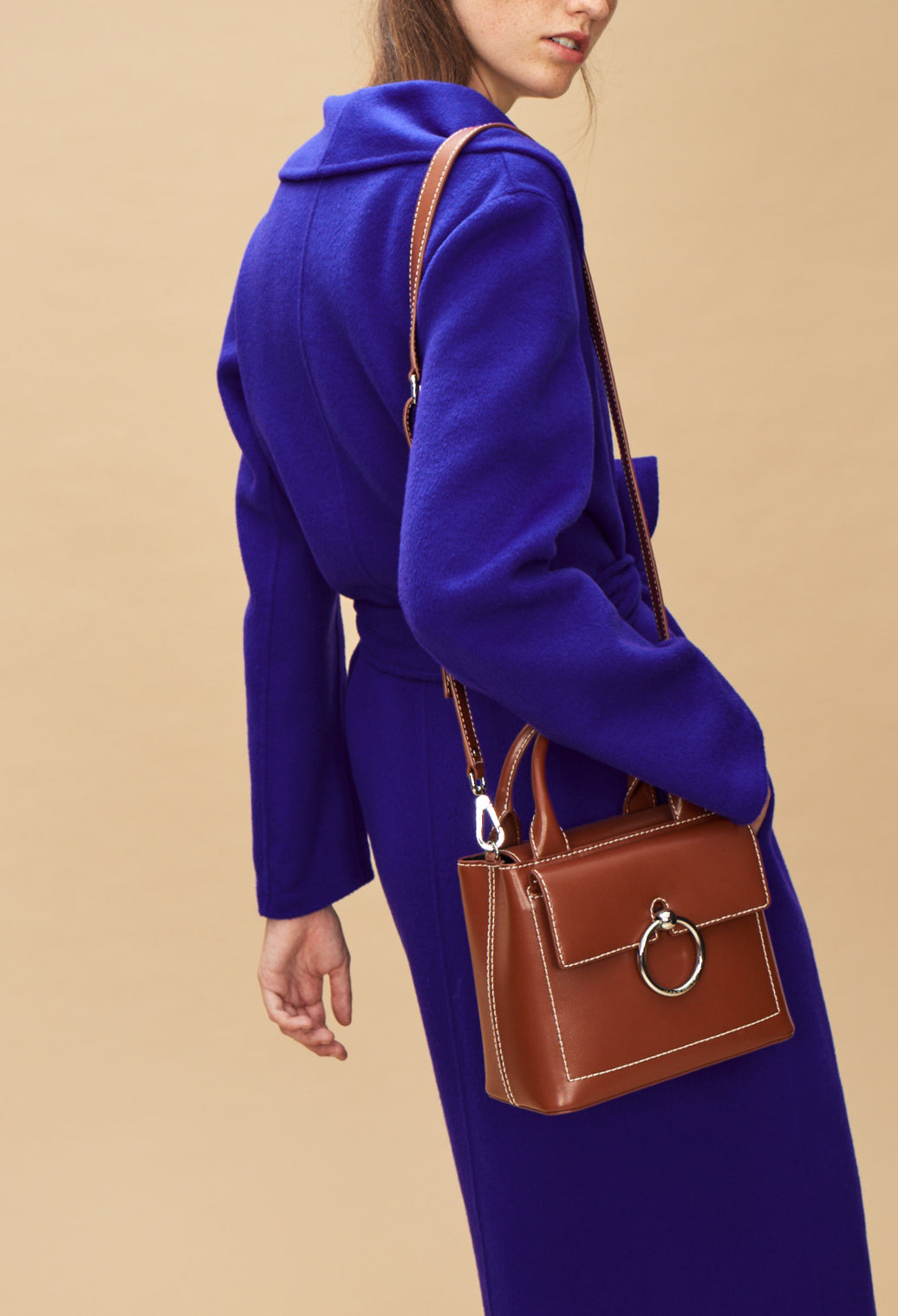 Manteau laine double face ceinturé Faume - seconde main