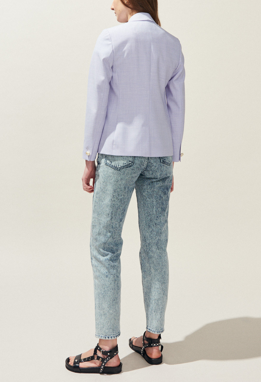 Veste tailleur croisée boutons perles Faume - seconde main