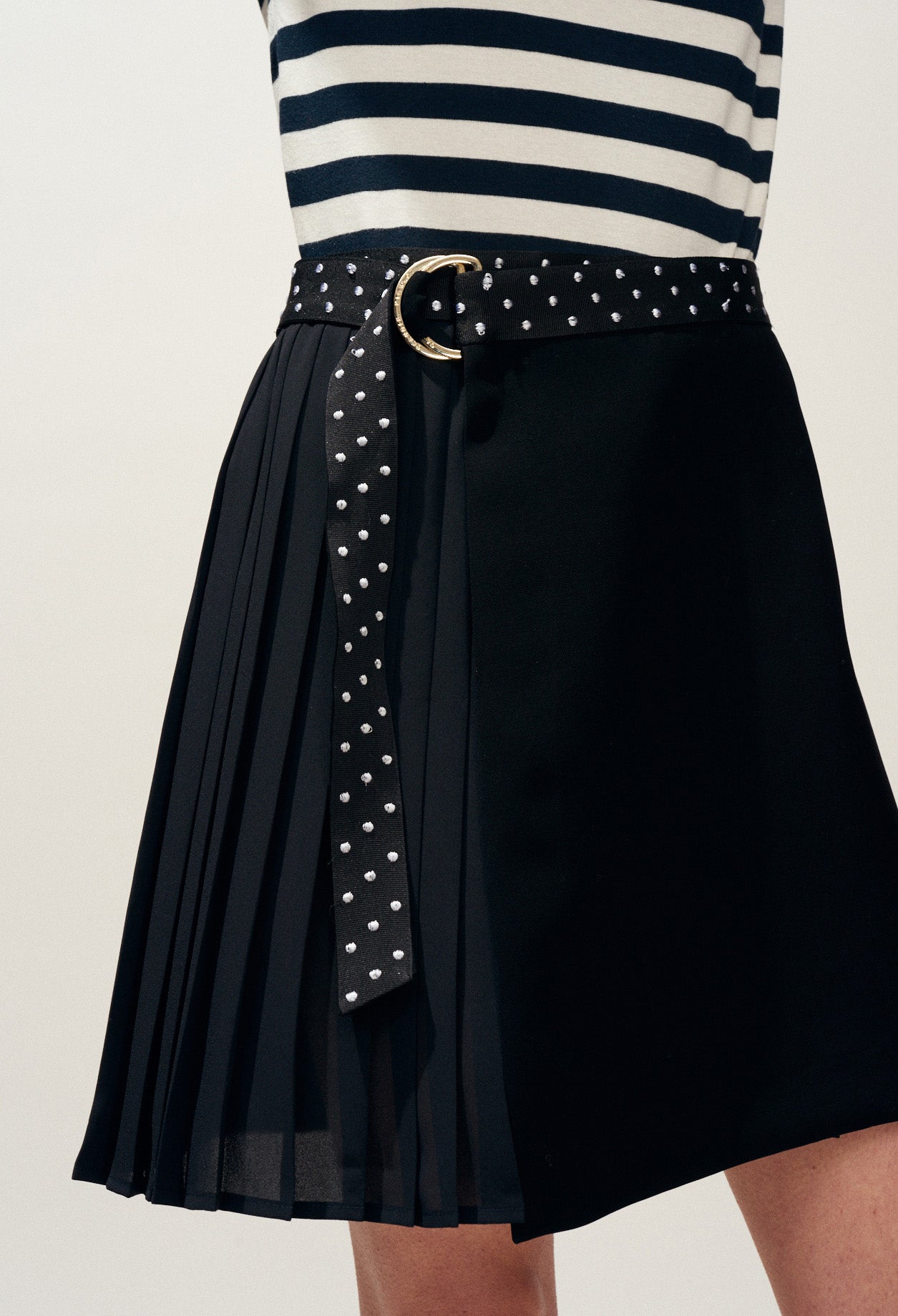 Jupe portefeuille ceinture à pois Faume - seconde main