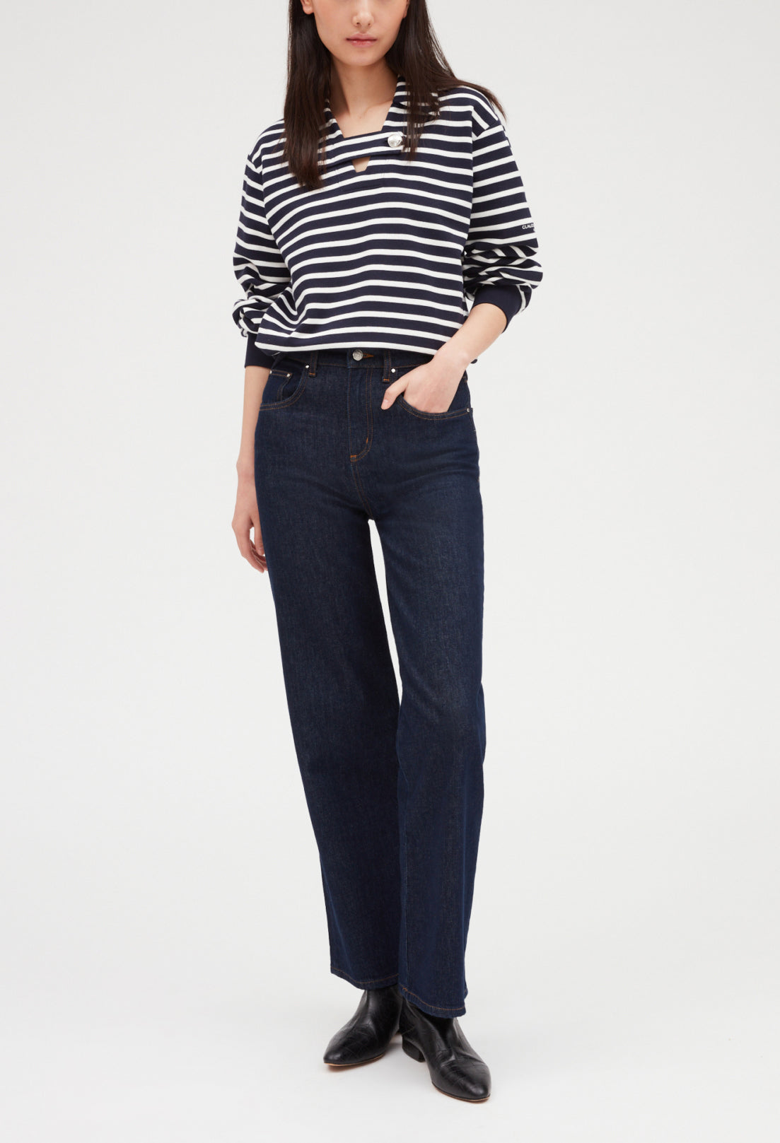 Pull marin maille Faume - seconde main