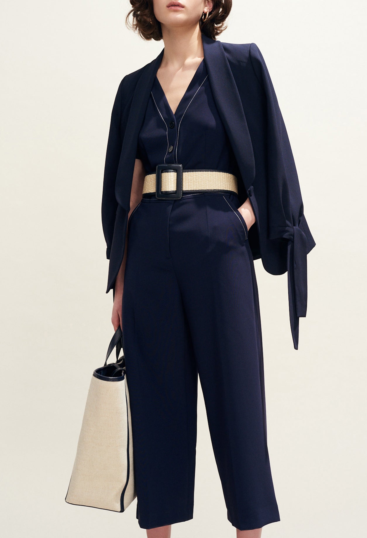 Combi-pantalon surpiqûres contrastées Faume - seconde main