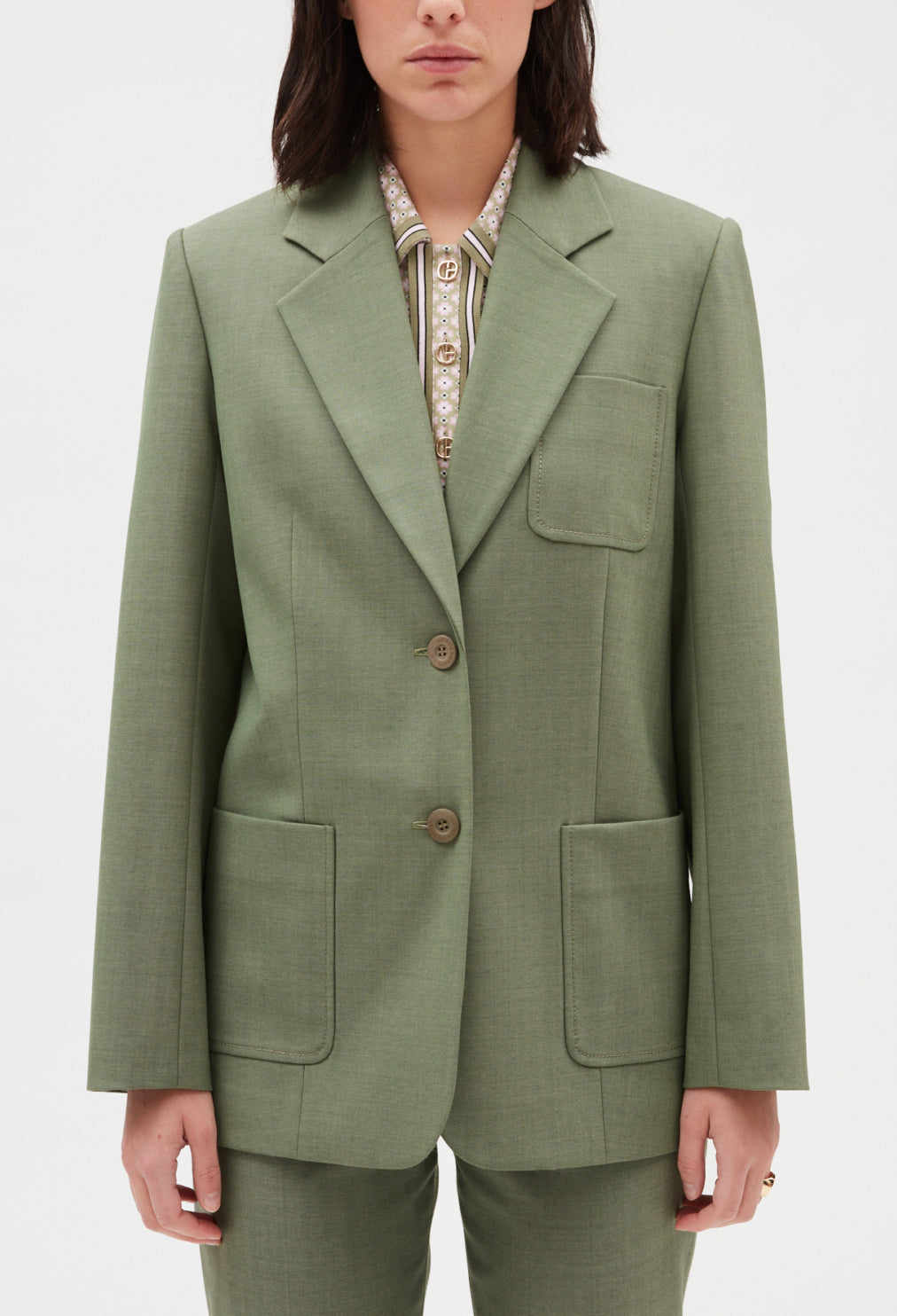 Veste tailleur kaki Faume - seconde main