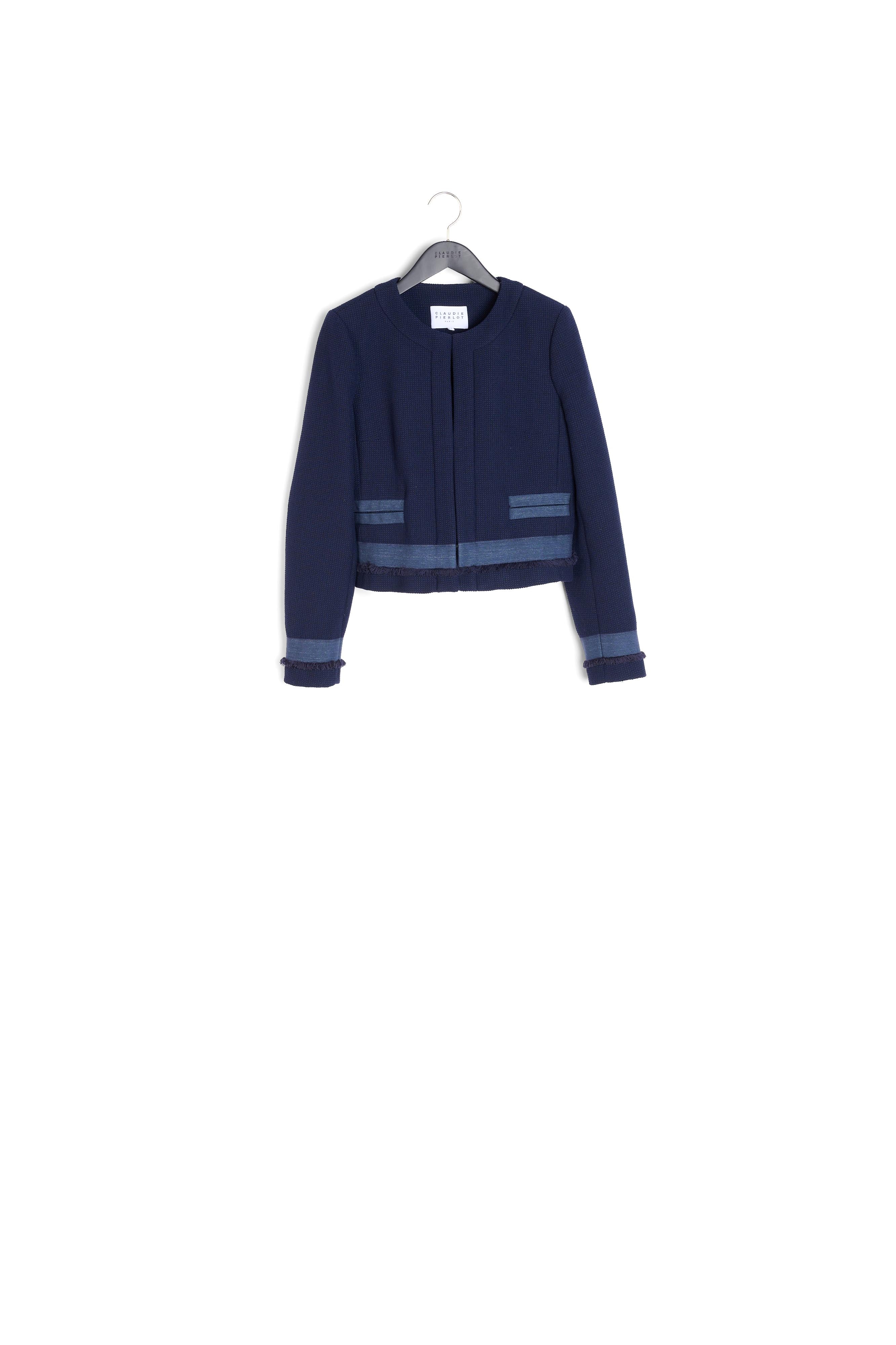 Veste courte à bande jean Faume - seconde main