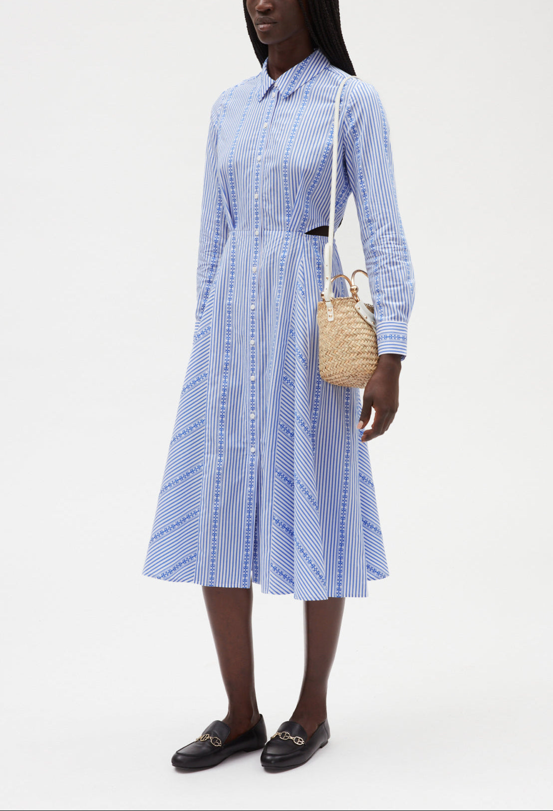 Robe chemise midi bleu ciel Faume - seconde main