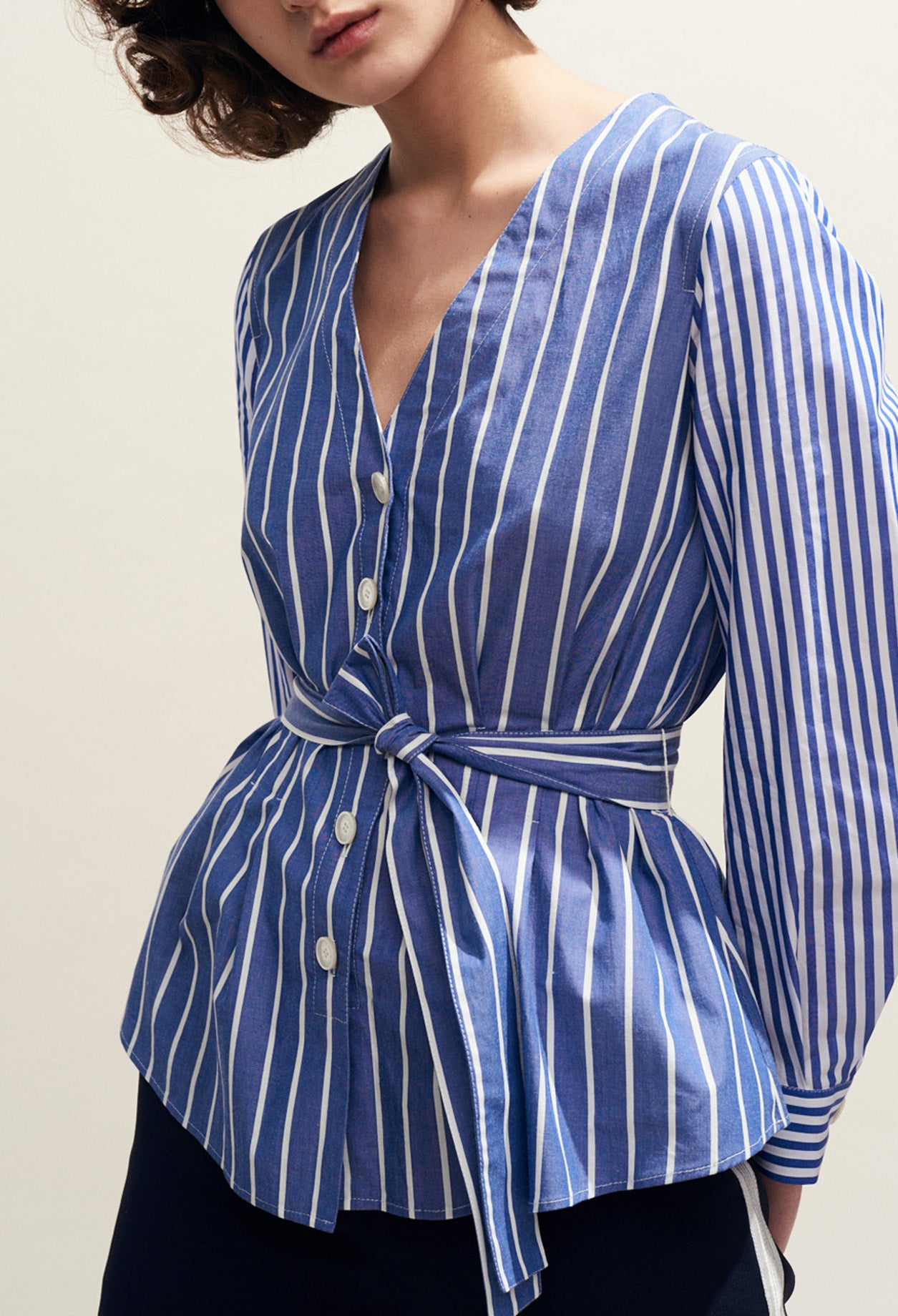 Blouse à rayures seersucker Faume - seconde main