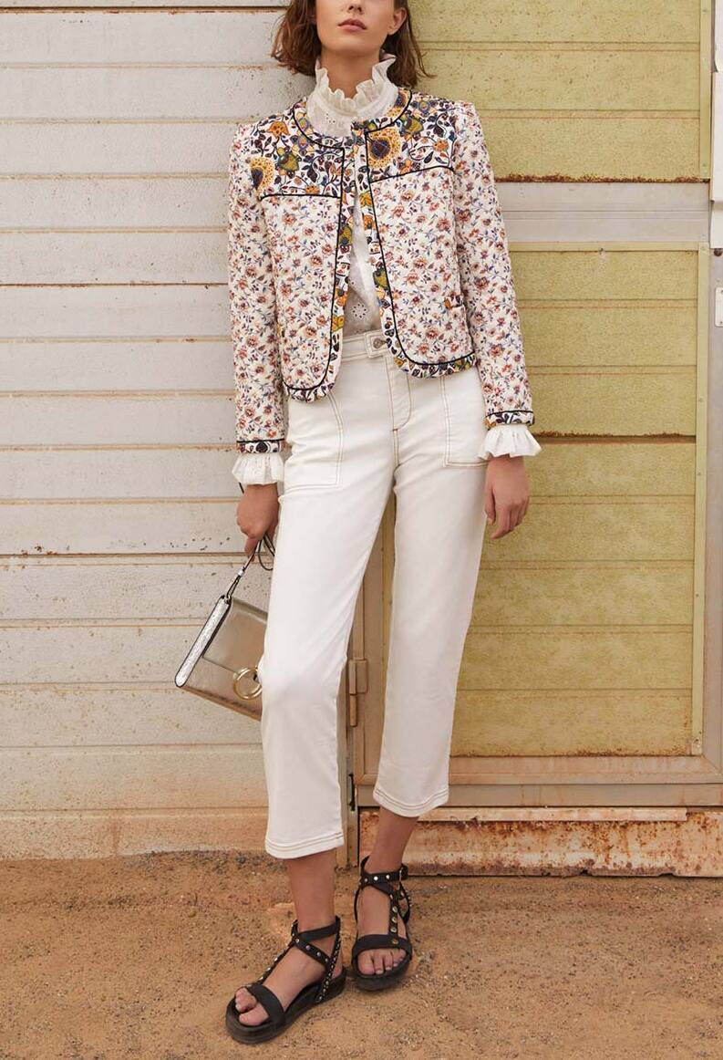 Jean à surpiqûres contrastées Faume - seconde main