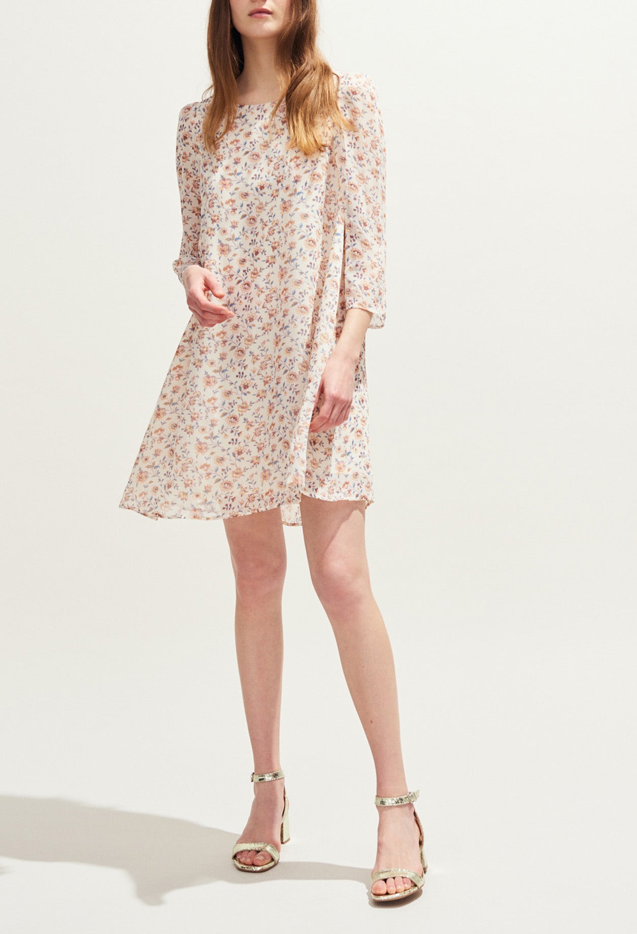 Robe RIFIFI imprimé fleuri ivoire Faume - seconde main