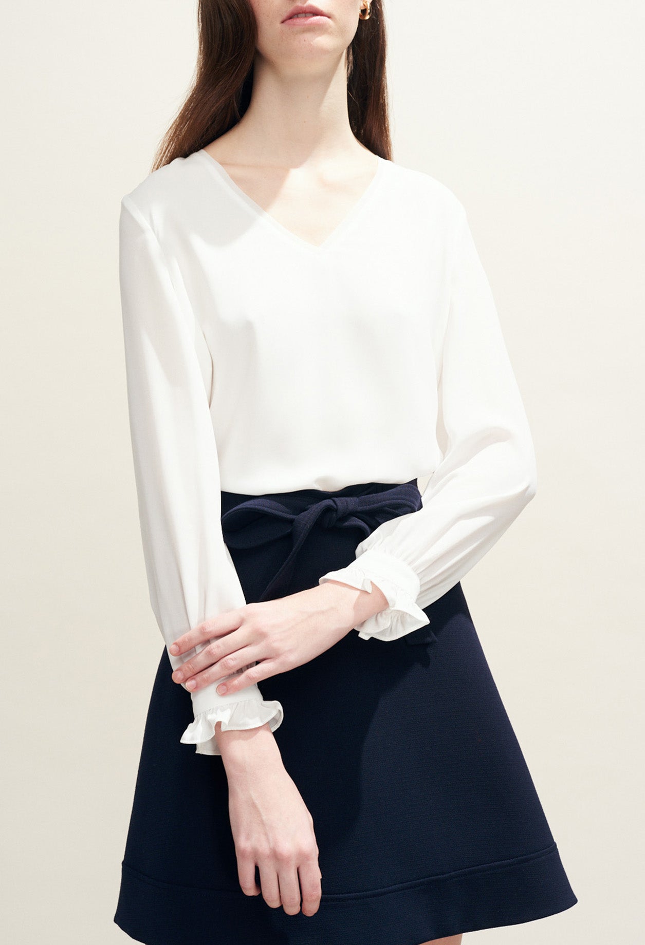 Top fluide col V dos plissé Faume - seconde main