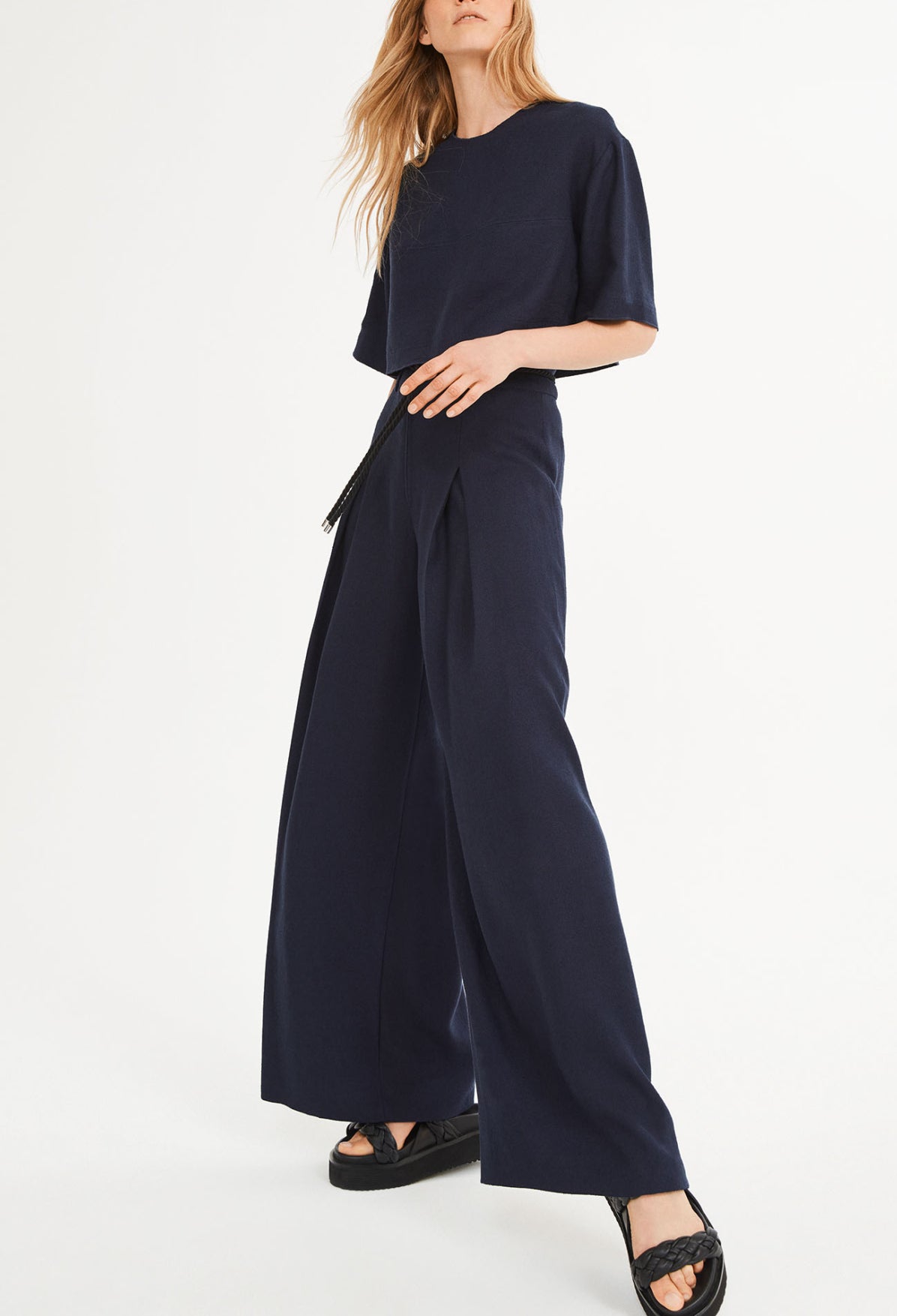 Pantalon long avec ceinture en corde Faume - seconde main